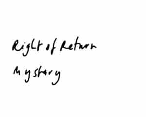 Right of Return – Tanya Ury